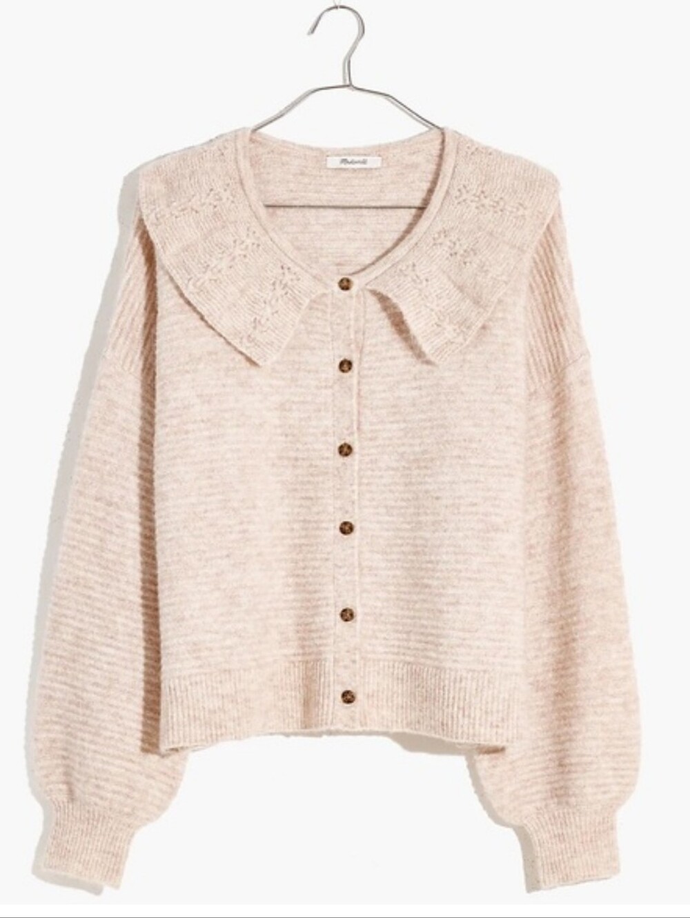 Madewell Angora Mohair Peter Pan Collar Cardigan Size Small - Picture 5 of 15